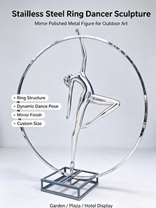 Escultura <span class=keywords><strong>de</strong></span> Persona Sentada en Forma <span class=keywords><strong>de</strong></span> Luna Creciente, Estilo Moderno y Deportivo, Acero Inoxidable Pulido, Decoración Romántica <span class=keywords><strong>para</strong></span> Pared, Hogar, Dormitorio, Hotel - Product Image 4
