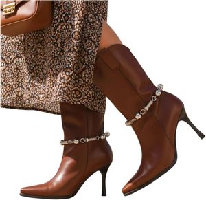 Silver Boot Chain <b>Bracelets</b> For Women Pair Screw And Ball Hardware Charms Boot <b>Anklet</b> Jewelry For Boots Concerts Rodeo And Parti - Product Image 4