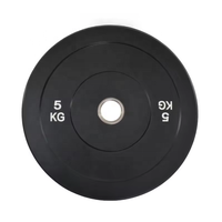 Ensemble de plaques de poids de pare-chocs en caoutchouc noir en gros d'usine Kgs Gym Fitness poids libres