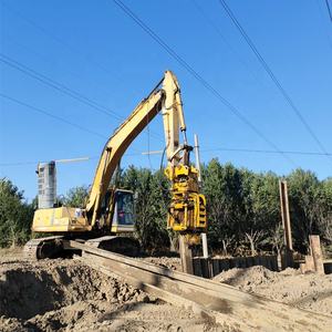 KS60 굴삭기 장착 Vibro 해머 사이드 그립 파일 드라이버 시트 파일 해머 유압 파일 드릴링 머신 - Product Image 4