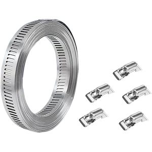 JINKUN Abrazadera de Correa <span class=keywords><strong>Berserk</strong></span> de Acero Inoxidable 304, Rollo de 15 Metros para Fijación de Tuberías Industriales - Product Image 1