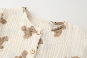 Ropa de verano para bebés de 0 a 2 años, conjunto de ropa con estampado de oso para niñas pequeñas, camisa de manga corta, Top y pantalones cortos, conjunto de 2 uds., 2021 - Product Image 3