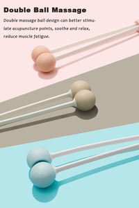 Silikagel-Doppelkugel-Massage hammer Massage gerät zur Massage von Halswirbel säule, Schulter, Meridianen und Kollateralen - Product Image 5