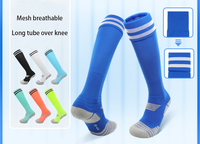 Chaussettes de football antidérapantes personnalisées pour hommes, résistantes à l'usure, avec petit MOQ, chaussettes mi-mollet