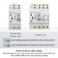 Contrôleur ATS G2R GEYA OEM ODM 220V 50A 4P pour Générateur, Commutateur de Transfert Automatique à Double Alimentation (ATS) sur Rail DIN 63A 4P