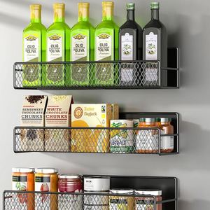 Lot de 4 étagères magnétiques amovibles pour réfrigérateur, organisateur d'épices et d'herbes, support de rangement pour assaisonnements et condiments de cuisine - Product Image 3