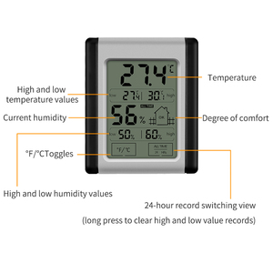 Thermomètre hygromètre numérique à écran tactile pour la maison, le jardin et l'entrepôt, thermomètre <span class=keywords><strong>d</strong></span>'intérieur - Product Image 2