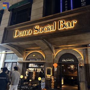 Letrero Luminoso <span class=keywords><strong>LED</strong></span> para Exteriores con Retroiluminación, Letrero Impermeable con Letras 3D Luminosas para Club Nocturno, Pub, Bar y Cafetería - Product Image 4