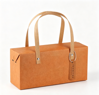 Boîte-cadeau en papier kraft avec poignées en papier, boîte d'emballage portable pour bougie parfumée, cadeau
