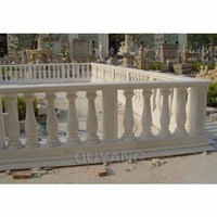 QUYANG Décoration extérieure, sculptures en pierre, garde-corps de villa, balustres en marbre blanc, main courante, garde-corps de balcon