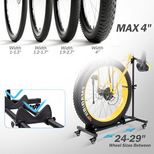Supporto Verticale <span class=keywords><strong>da</strong></span> <span class=keywords><strong>Parete</strong></span> per Biciclette con Rotazione a 180 Gradi e Porta Pneumatici per Garage - Product Image 3