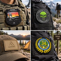 Badge logo personnalisé en PVC 3D imperméable pour vêtements d'extérieur, vestes, chapeaux, sacs, streetwear – Fournisseur OEM