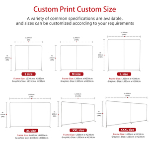 Pantalla de visualización rápida de doble cara Mostrar fondo de soporte 10x20 pies Pared de inicio de sesión de aluminio para deportes Soporte de fondo de arrastre rápido - Product Image 2