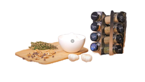 Support rotatif en acier inoxydable pour épices étagère à condiments ensemble de pots d'assaisonnement support de rangement de cuisine à vendre - Product Image 5