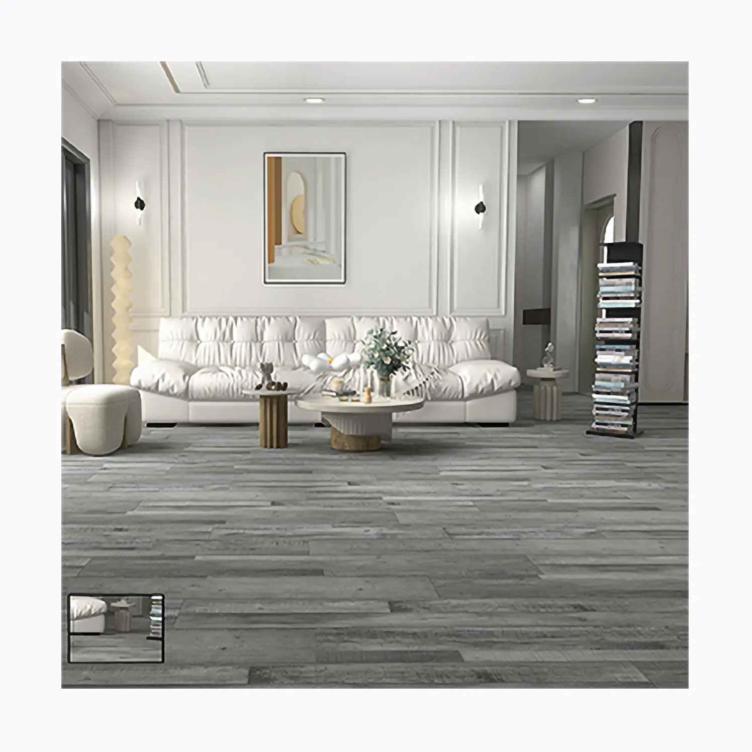 OAK Wooden Style Impermeável Unilin Clique Bloqueio PVC SPC Vinyl Plank Flooring Para Quarto