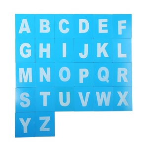 Bloc de dessin en <span class=keywords><strong>bois</strong></span> inspiré de Montessori avec alphabet en <span class=keywords><strong>papier</strong></span> de verre, 26 pièces, jouet éducatif pour l'apprentissage précoce des enfants de maternelle - Product Image 6