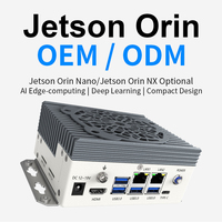 Komputer Kontrol Industri AI Embedded Fanless PC Edge 20TOPS-157TOPS Stok 8GB/16GB Jetson Orin Nano untuk Ampere