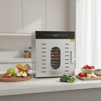 Déshydrateur Commercial Robuste à 12 Plateaux Grande Capacité pour Fruits, Légumes, Viande Séchée et Aliments pour Animaux