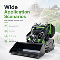 Chargeuse compacte sur chenilles LAWNIO à double vérin de levage, directement de l'usine, pour travaux agricoles et de jardinage