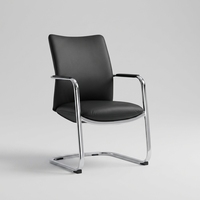 Chaise de conférence ergonomique avec soutien lombaire adaptatif, chaise de jeu pour ordinateur, cuir de haute qualité