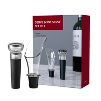 Fournisseurs d'aérateur de bouteille de vin en aluminium personnalisé en plastique de qualité alimentaire de vente chaude d'usine décanteur et barre d'arrêt