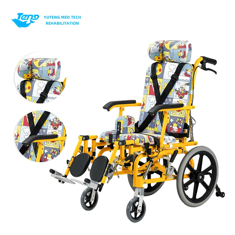 Perlengkapan rehabilitasi medis pasokan pabrik kursi roda anak untuk anak-anak Cerebral