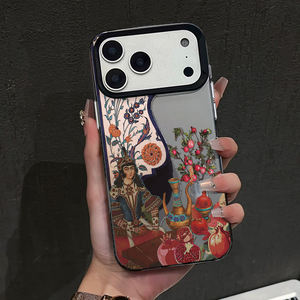 <span class=keywords><strong>เคส</strong></span>โทรศัพท์แม่เหล็กลายดอกไม้ศิลปะเปอร์เซียฝาครอบกันกระแทกกระจกสีเงินสำหรับ <span class=keywords><strong>iPhone</strong></span> 17/16/15/14 <span class=keywords><strong>13</strong></span> <span class=keywords><strong>12</strong></span> 11Pro สูงสุด - Product Image 4