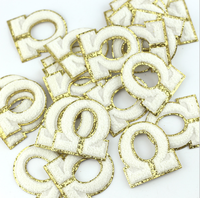 Patchs initiaux en chenille personnalisés Alphabet fer à repasser sur appliques brodées pour chapeaux de bricolage vêtements sacs patchs en chenille