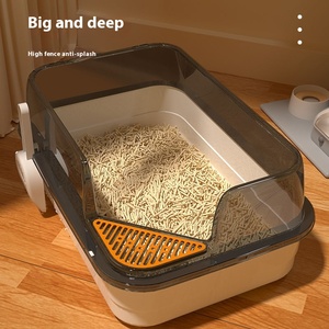 Caja de Arena para Gatos Cuadrada de PVC Semicerrada NANBO, Supergrande, Resistente a Salpicaduras, con Diseño Ecológico y Anti-fugas - Product Image 3
