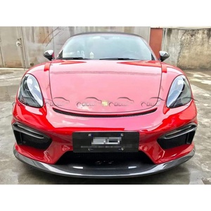 For Porsche 718 Boxster Cayman Upgrade GT4 Body Kit Front Rear Bumper <b>Lip</b> <b>Splitters</b> Chin Spoiler Diffuser - Product Image 1
