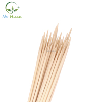 Brochettes en bambou pour barbecue, robustes et jetables, pour grillades de shish kebab