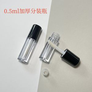 Tubo de Brillo Labial de Plástico Transparente de 0.5ml con Tapa Negra, Envase Vacío para Aplicación de Maquillaje DIY - Product Image 5