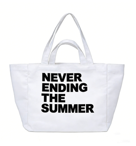 Bolsa de Compras Plegable Reutilizable al por Mayor, Bolsa de Playa Grande, Bolso de Mano de Lona Personalizado para Mujer con Logotipo - Product Image 3