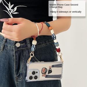 حزام هاتف محمول خشبي يدوي الصنع بتصميم فاخر عتيق، قلادة متعددة الاستخدامات أنيقة ومضادة للفقدان - Product Image 4