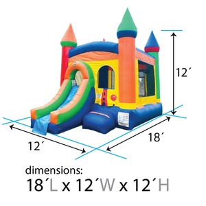 Hot Selling Commercial Combo <strong>Bounce</strong> House Combo, rainbow Bouncer with Slide