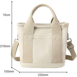 Sac fourre-tout en toile robuste personnalisé avec logo promotionnel, grand format, sac à main bandoulière pour <span class=keywords><strong>femme</strong></span>, sac à bandoulière en toile pour <span class=keywords><strong>femme</strong></span> - Product Image 2
