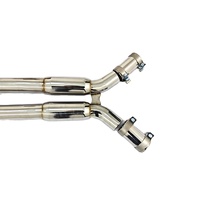 En stock : Tuyau intermédiaire HT Z-Midpipe pour BMW G80 M3 G82 M4, échappement haute performance, poli, longueur égale, 70 mm, avec résonateur