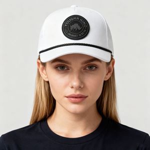 Casquette de baseball sportive imperméable à séchage rapide avec logo en caoutchouc, trous laser, 5 panneaux, réglable, structurée, pour la course à pied, 100% polyester - Product Image 3