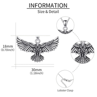 Colliers pendentifs faucon volant en argent sterling 925 - Vente en gros - Cadeaux pour hommes et femmes - Bijoux