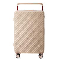 Valise à roulettes en néoprène de 20 pouces Roues pivotantes étanches Voyage étudiant élégant avec fermeture à glissière de 24 pouces Résistant aux chocs