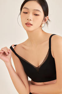 <span class=keywords><strong>Sujetador</strong></span> de malla de seda de alta calidad con cuello en V, conjunto de Bragas para mujer, cómodo, sin costuras, de talla grande, Push-Up, de tiro bajo, Hipster Jelly Bra para mujer - Product Image 3