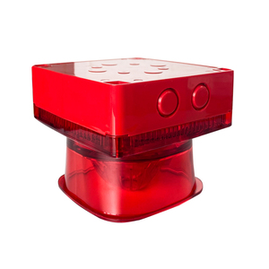 Sirène d'alarme incendie avec lumière stroboscopique |   Alarme incendie IP55 étanche en plastique ABS, 105 dB, <span class=keywords><strong>8</strong></span> tons, détection 10-20 m pour usage industriel - Product Image 4