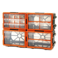 Petite boîte à outils en plastique matériel artisanat armoire de rangement boîte à tiroirs compartiment ensemble stockage modulaire 2 tiroirs pièces organisateur