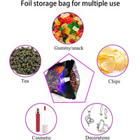 Sacs en plastique personnalisés à faible MOQ avec fermeture éclair pour emballage alimentaire et café, impression numérique sur mesure, pochettes Mylar à fond plat