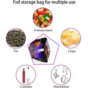 Sacs en plastique personnalisés à faible MOQ avec fermeture éclair pour emballage alimentaire et café, impression numérique sur mesure, pochettes <span class=keywords><strong>Mylar</strong></span> à fond plat - Product Image 3