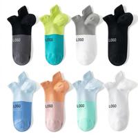 Chaussettes de sport respirantes à logo personnalisé OEM, coupe basse, anti-ampoules, compression, pour la course et le fitness, faible MOQ, vente en gros, en coton