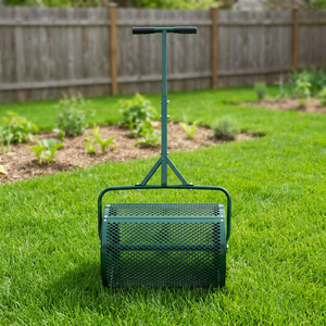 Épandeur à rouleaux de tourbe pour engrais, 24 pouces, pour compost, plantation, semis, pour l'entretien des pelouses et des jardins, engrais agricoles - Product Image 2