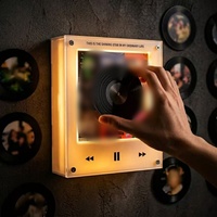 Aimant de réfrigérateur personnalisé NFC à faible MOQ avec lecteur CD et 9 CD, veilleuse décorative pour la maison avec fonction rotative, marchandises Kpop