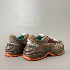 Chaussures décontractées pour femmes de marque de luxe, en cuir véritable, à lacets, à semelle épaisse, légères, tendance mode, style basketball - Product Image 4