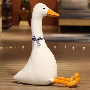 Peluche all'ingrosso di oca bianca, simpatici animali di peluche a forma di oca, cuscino di peluche a forma di anatra per regali per bambini - Product Image 4